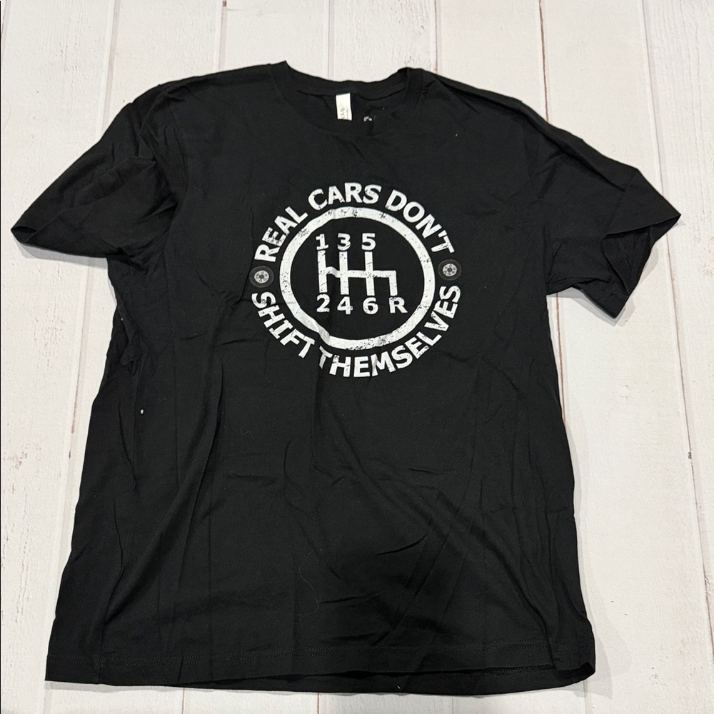 Racing Manual Transmission Black Graphic T-Shirt